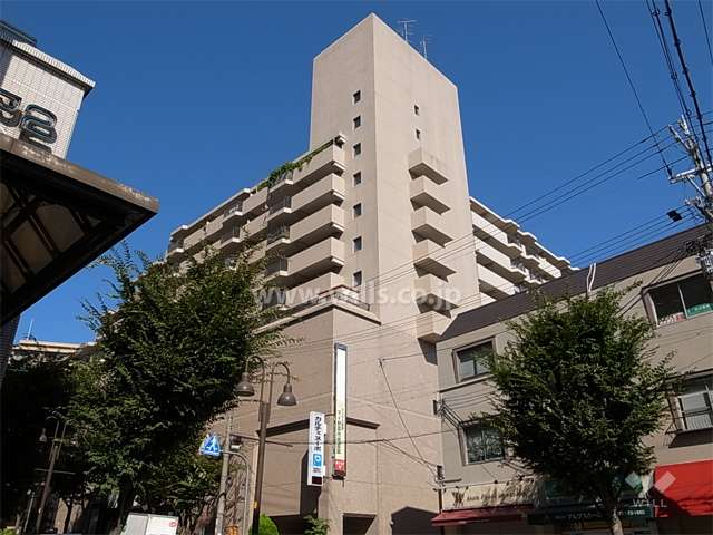 シティハイツ逆瀬川の外観（南西側から）