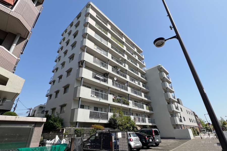 経堂コンドの外観(南西側から)