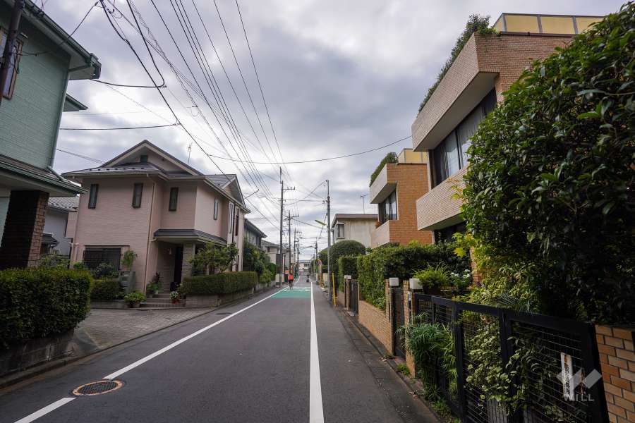 敷地南側の前面道路（東側から）