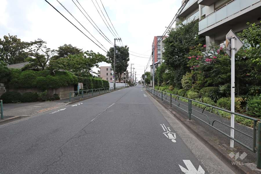 敷地南側の前面道路