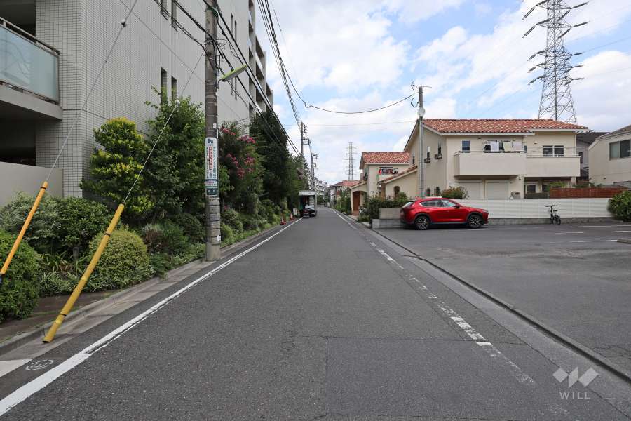 敷地東側の前面道路