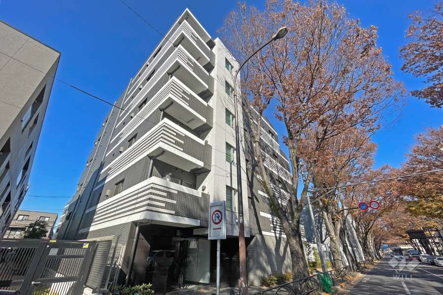 ステージグランデ千歳烏山アジールコートの外観（南西側から）