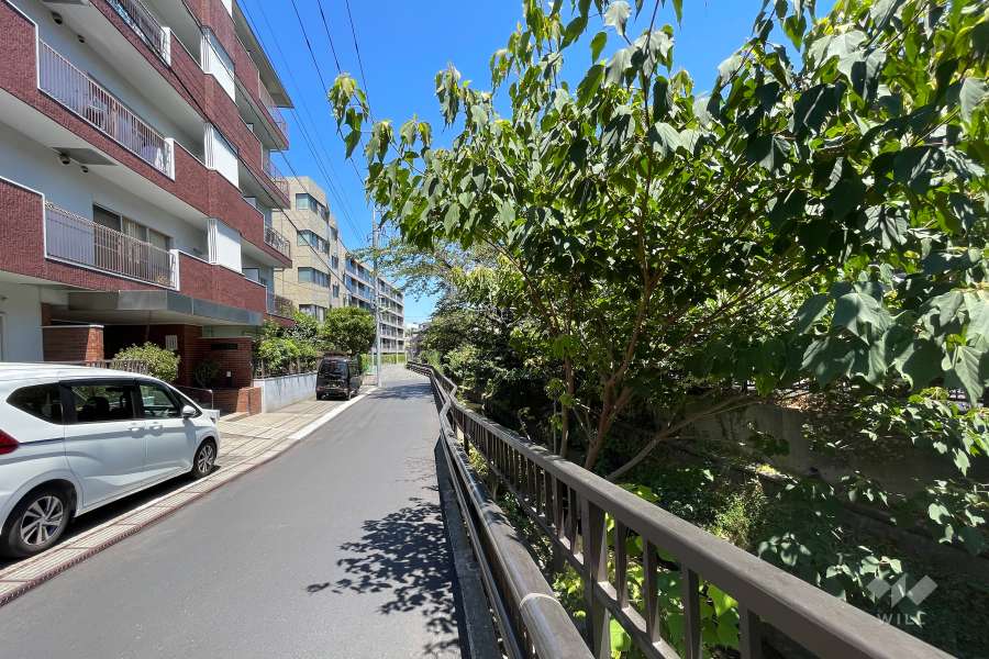 敷地東側の前面道路