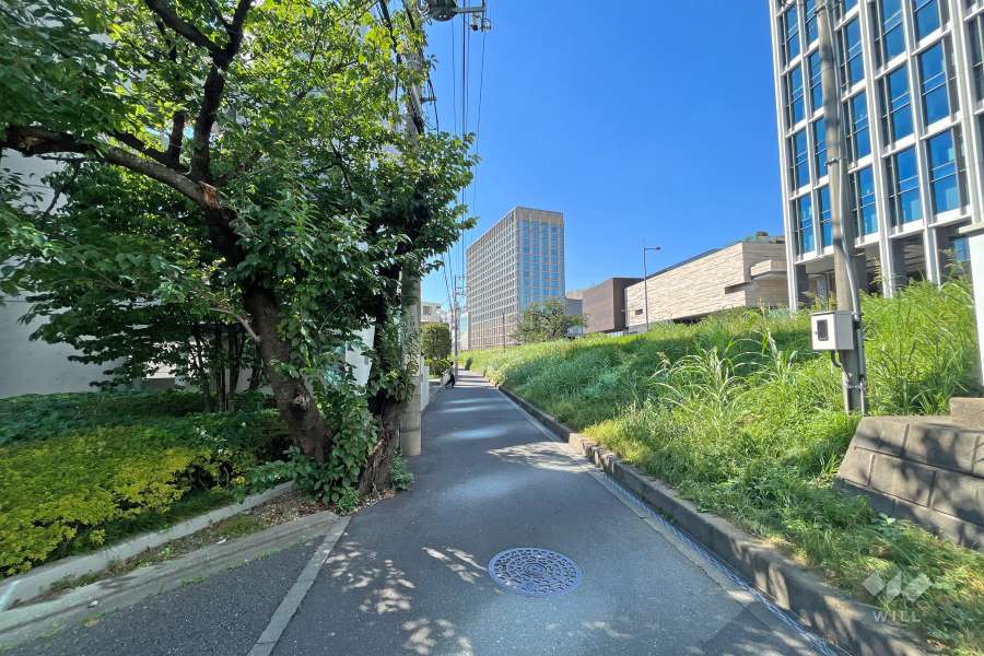 敷地北東側の前面道路