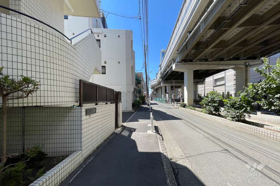 敷地の北側道路（東側から）