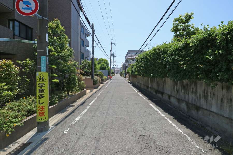 敷地北側の前面道路（東側から）