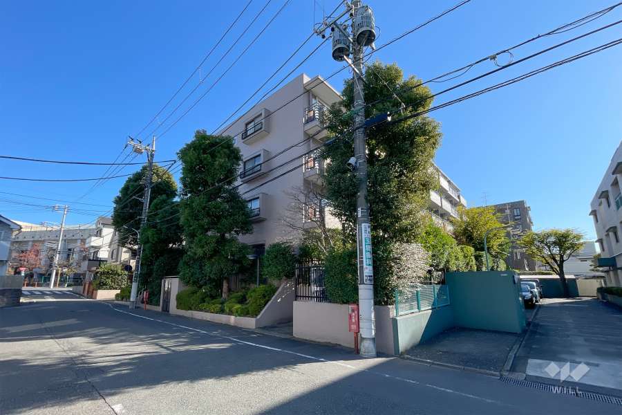 東急ドエルアルス等々力の外観（西側から)