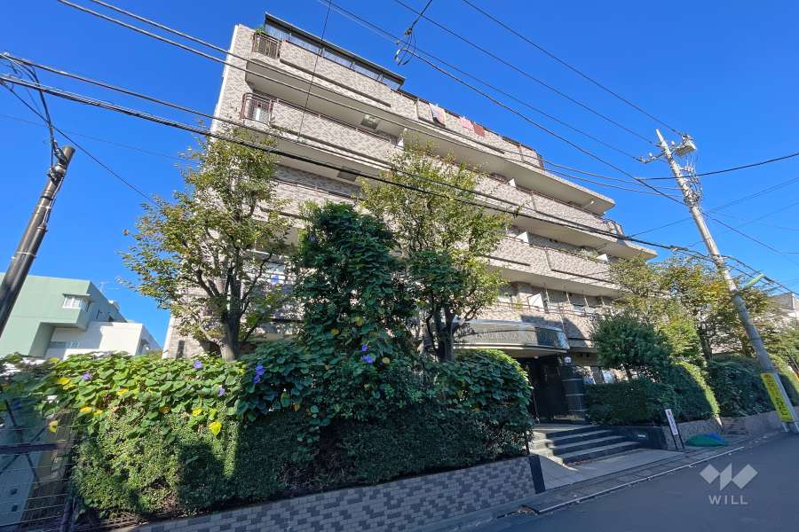 パルミナード尾山台壱番館の外観（南東側から）