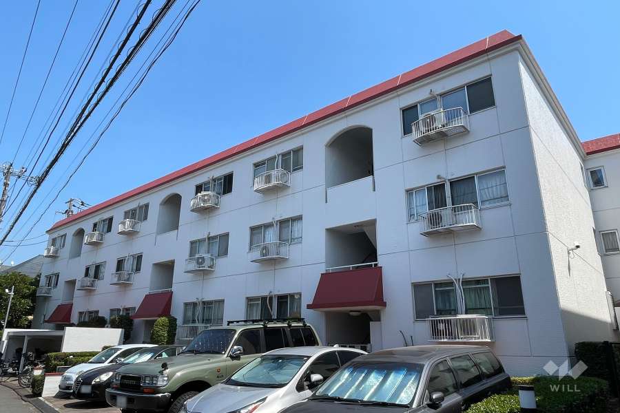 駒沢ガーデンハイツA棟の外観（北西側から）