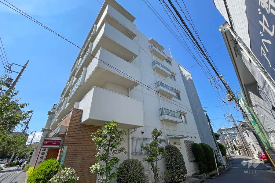 日商岩井桜新町マンションの外観（南東側から)