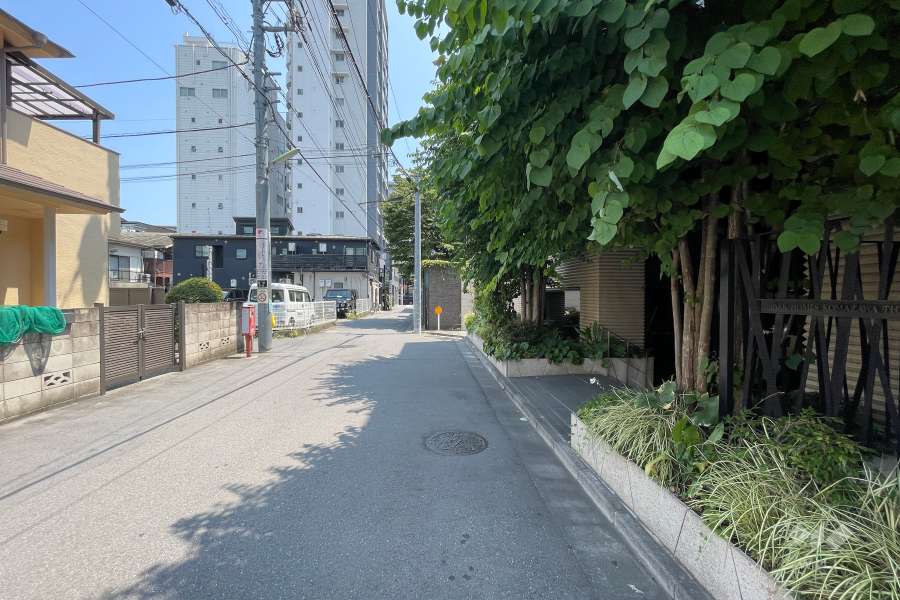 敷地北東側の前面道路