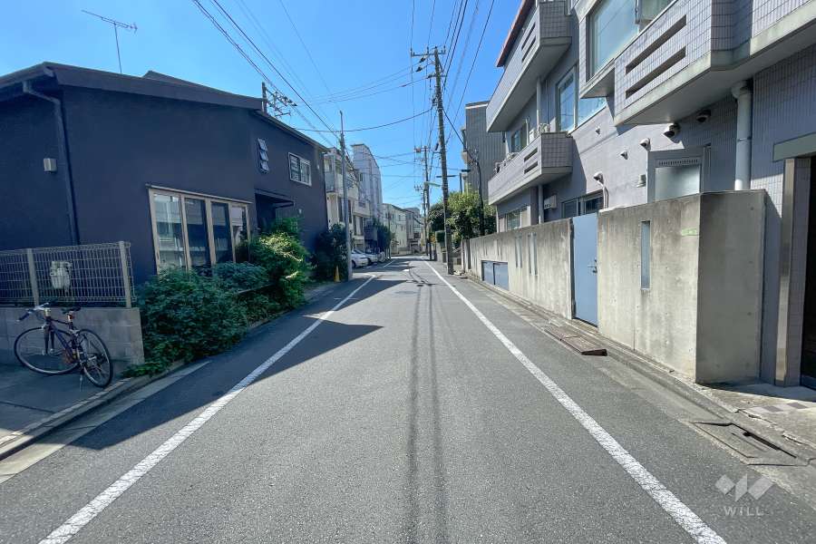 敷地南側の前面道路（東側から）