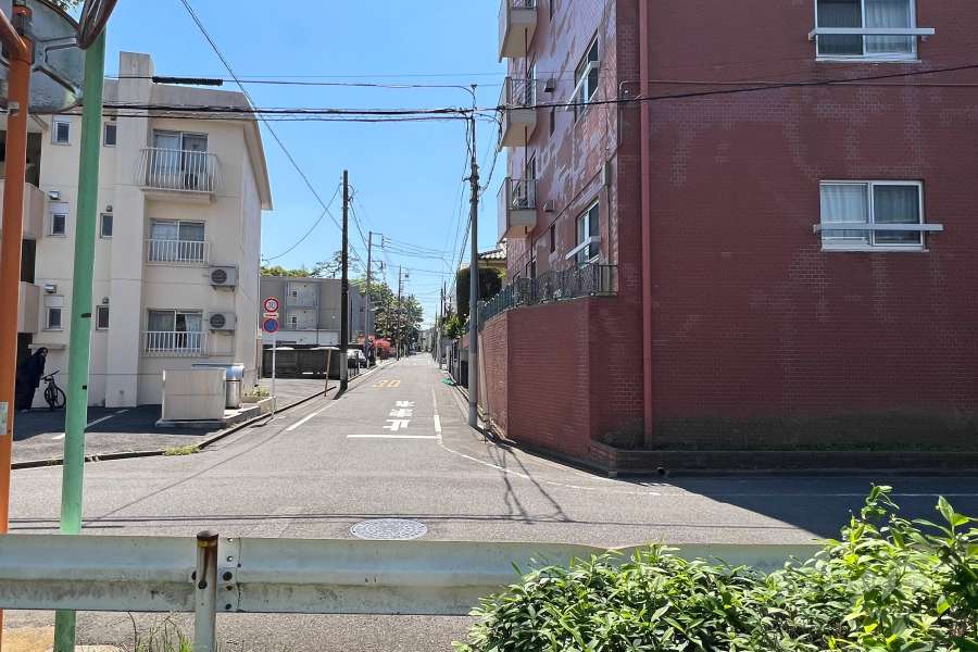 敷地東側の前面道路　