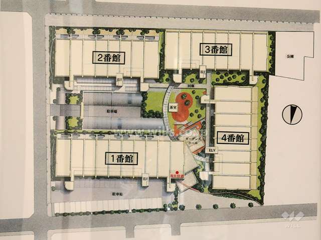 ファミール芦屋ガーデンスクエアの敷地配置図