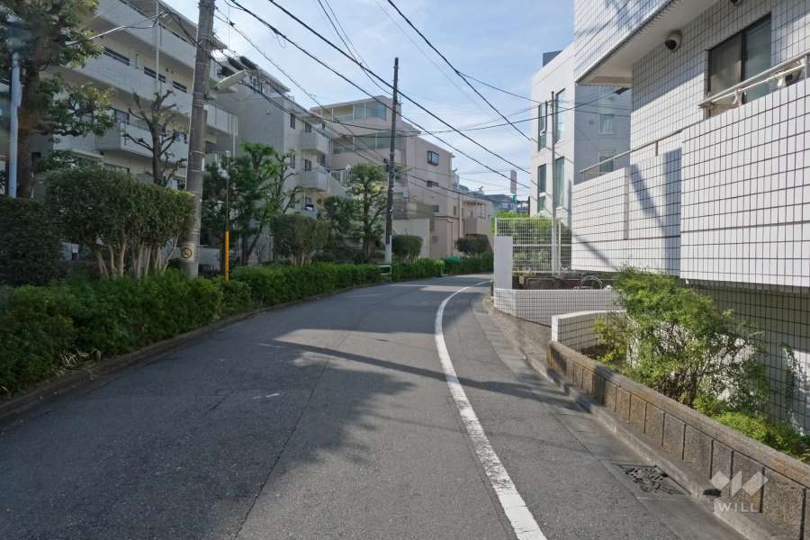 敷地南側の前面道路（東側から）