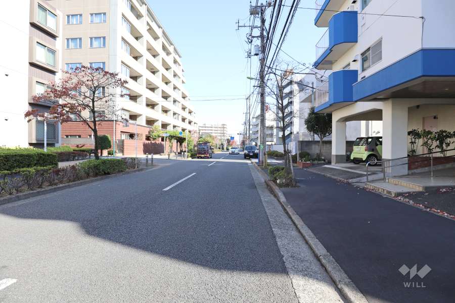 敷地北側の前面道路