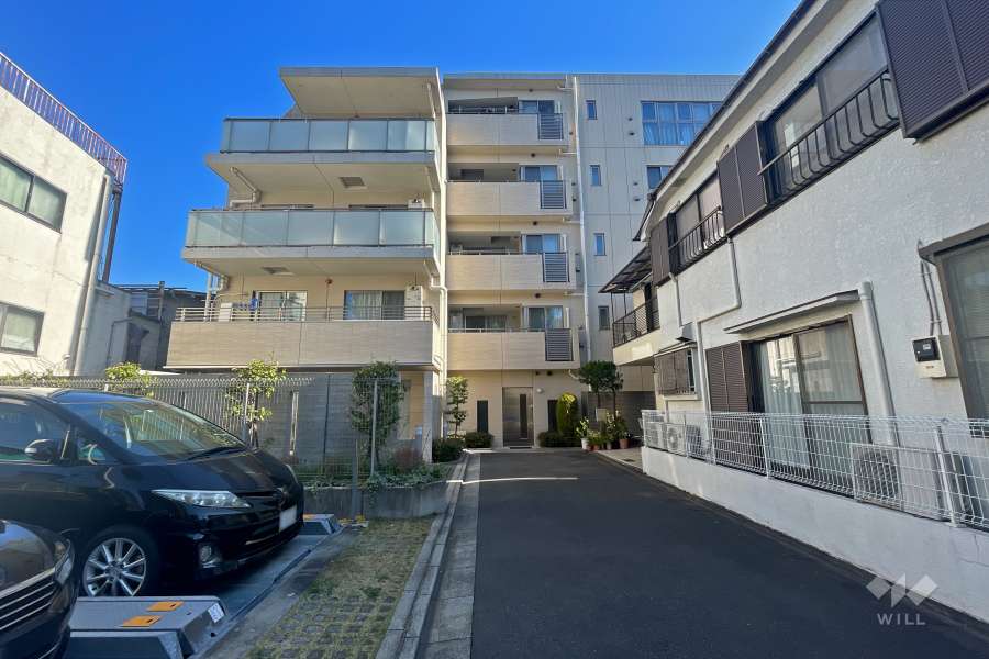 前面道路からエントランスへの通路