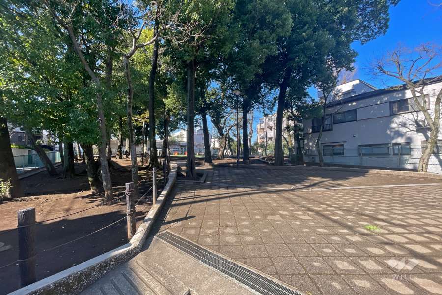 敷地南側の『弦巻どんぐり山公園』