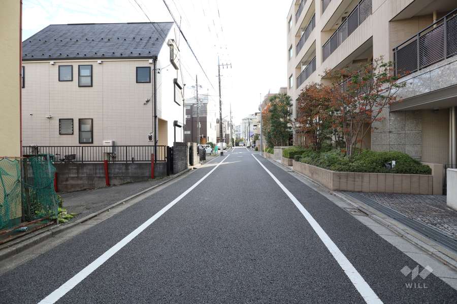敷地東側の前面道路