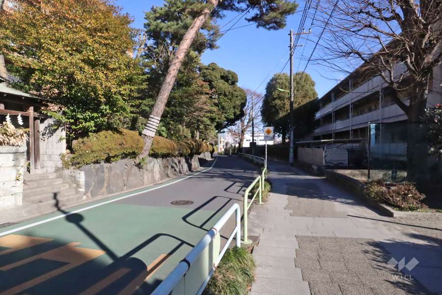 敷地南東側の前面道路　