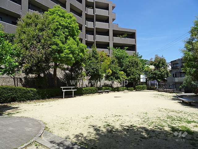 敷地の東側に隣接する「朝日ヶ丘南緑地」