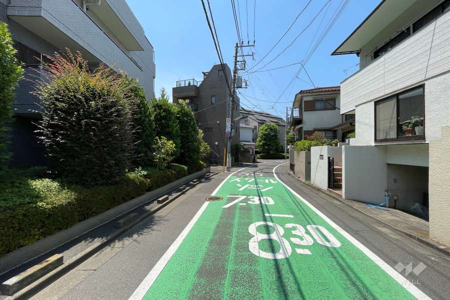 敷地北側の前面道路（東側から）