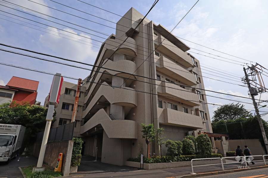 クレッセント桜新町パークサイドの外観(北東側から)