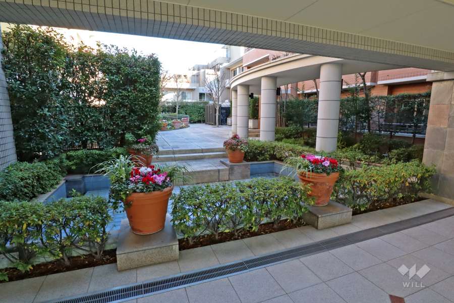 植栽豊かな中庭があります。