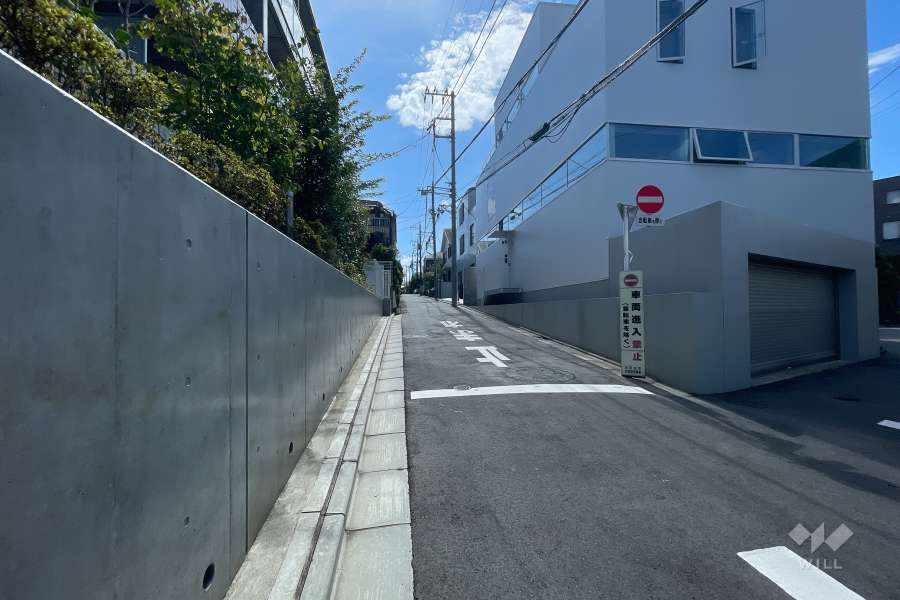 敷地の西側道路（北側から）