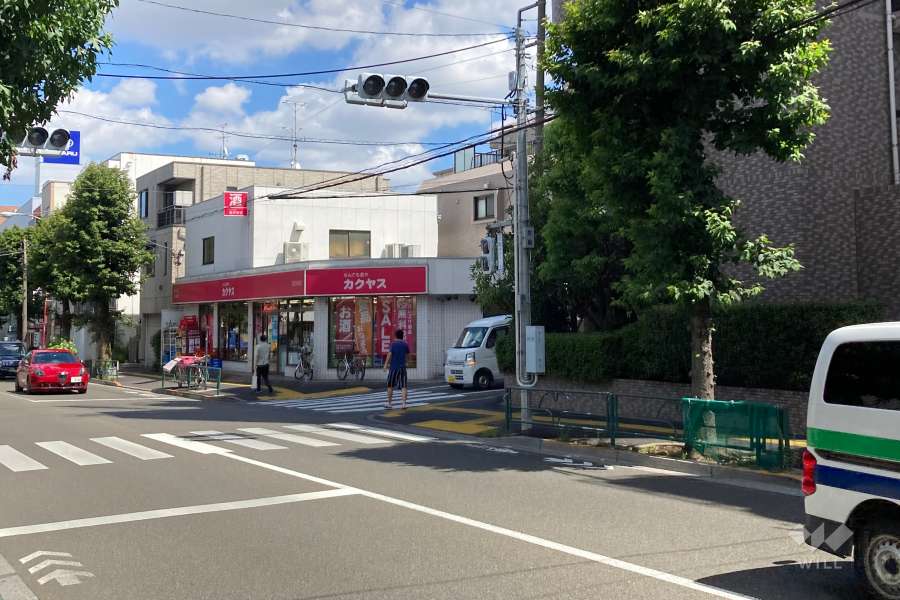 敷地北側の前面道路（西側から）