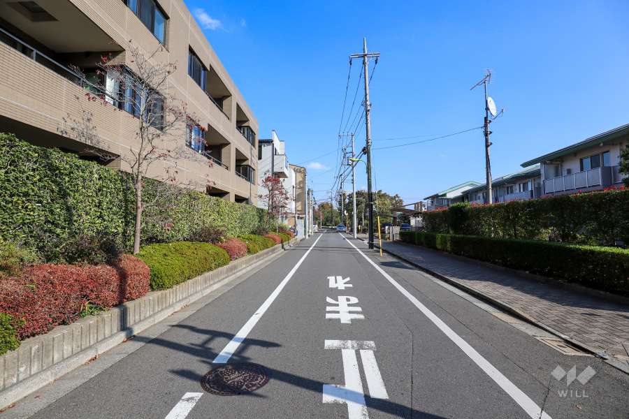 敷地南西側の前面道路