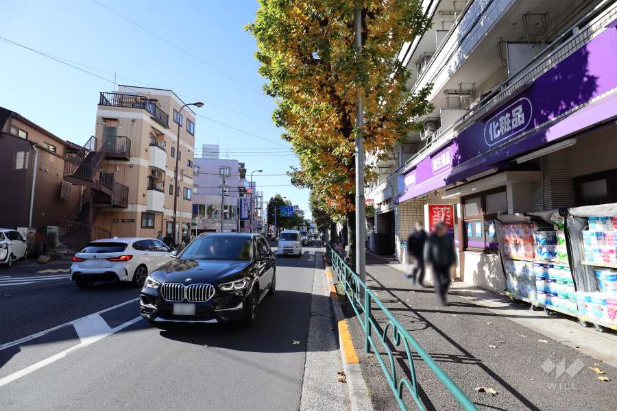 敷地南側の前面道路（東側から）