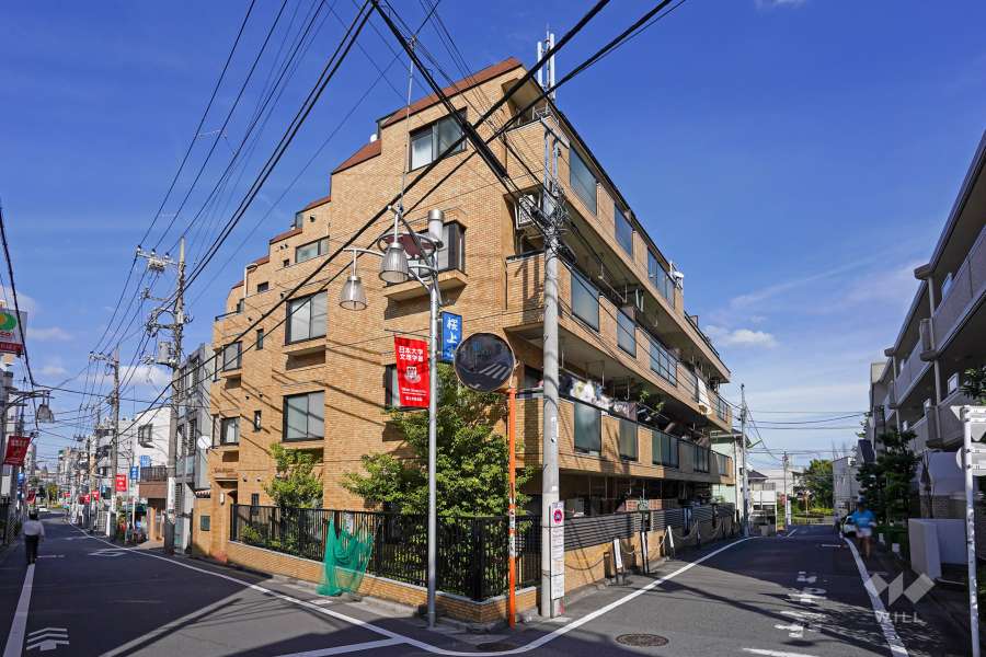 ライオンズマンション桜上水第2の外観（南西側から）