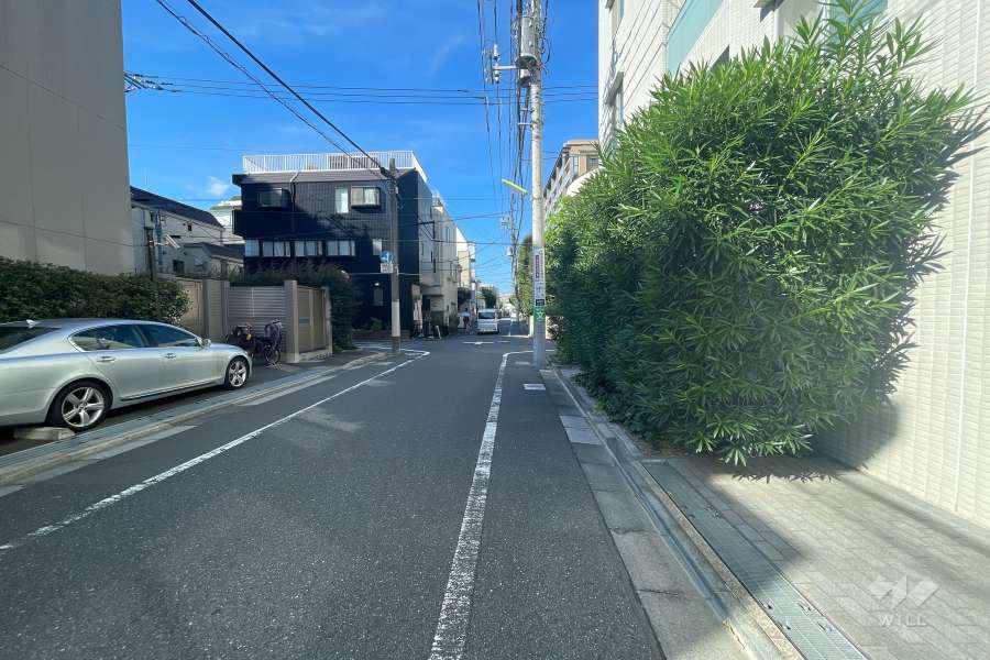 敷地南側の前面道路（東側から）