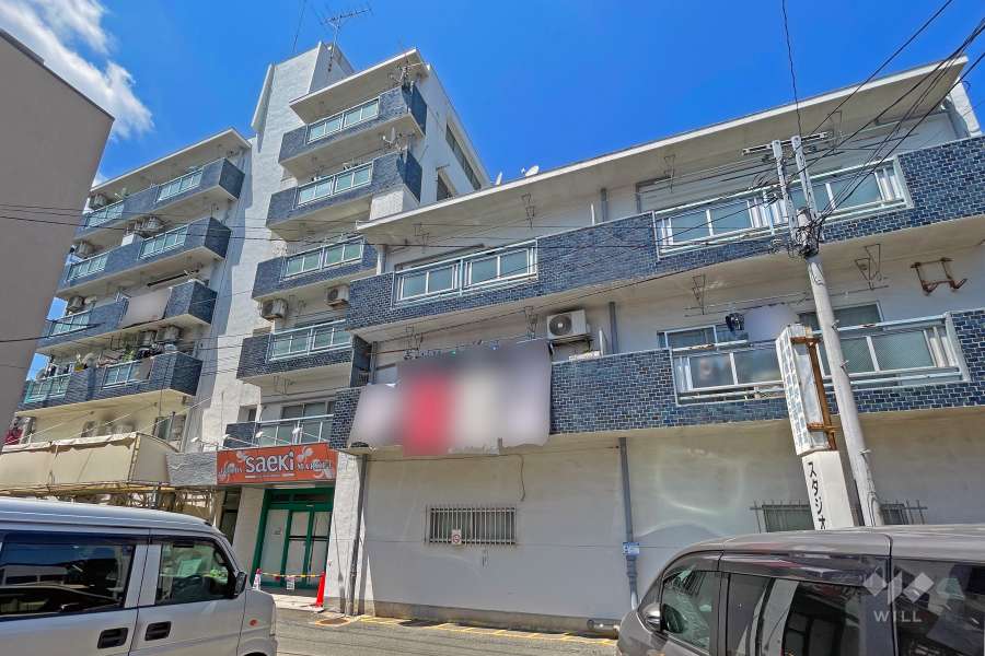 世田谷国際マンションの外観（南東側から）