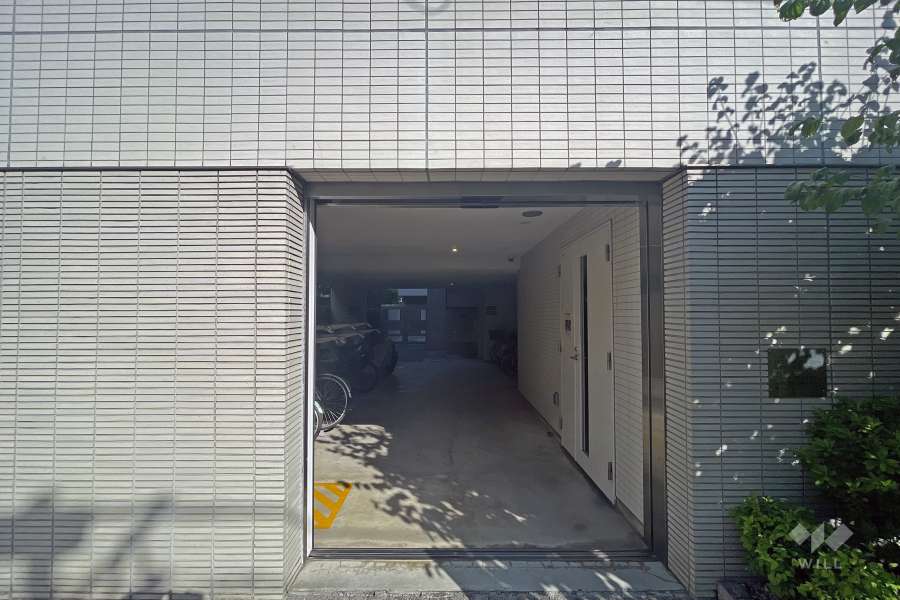 屋内に設けられた駐輪場
