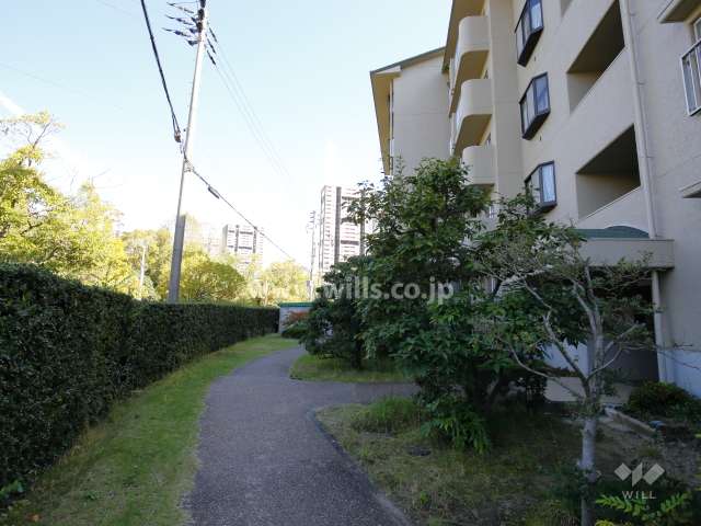  1号棟北側の通路