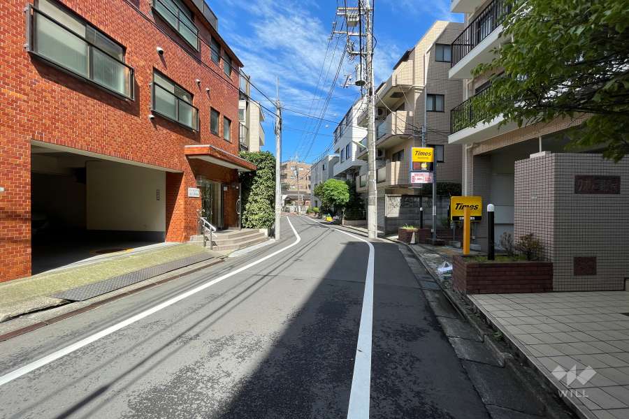 敷地の北側前面道路（東側から）