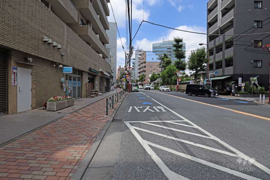 敷地北側の前面道路(東側から)