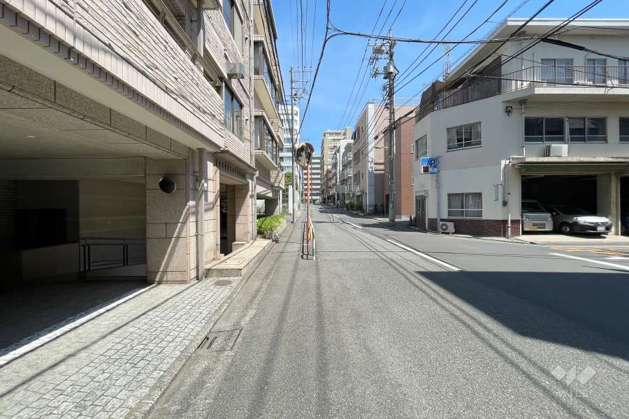 敷地東側の前面道路
