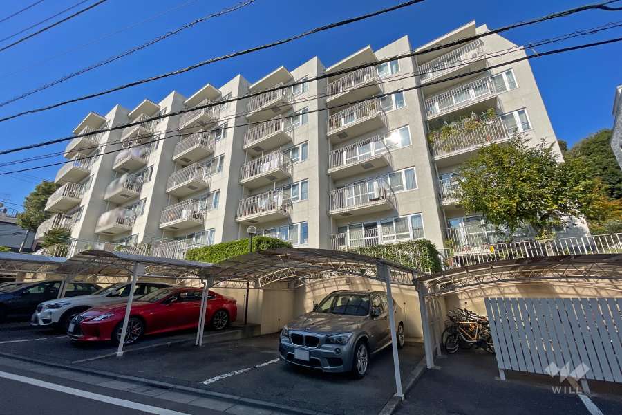 世田谷三宿マンションの外観（東側から）