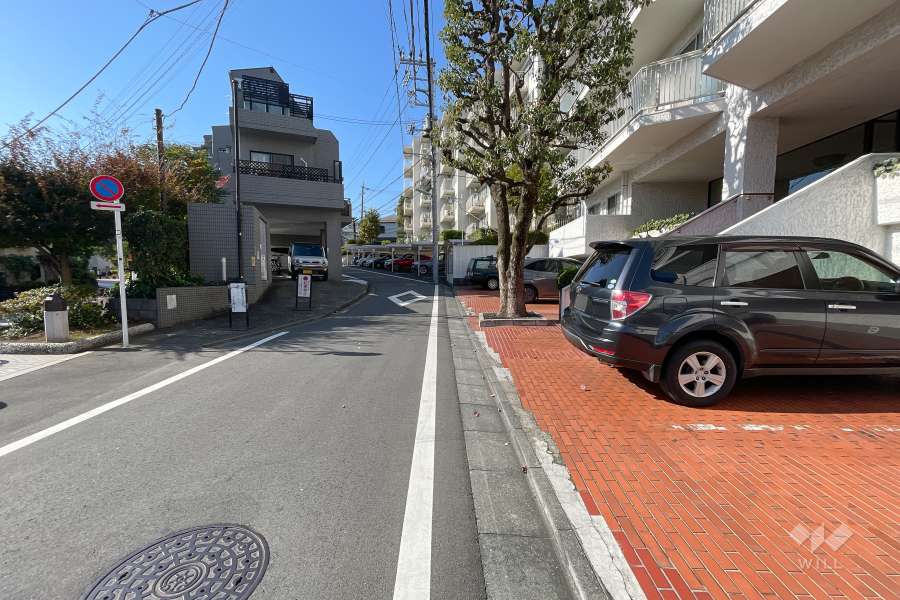 敷地南側の前面道路（東側から）