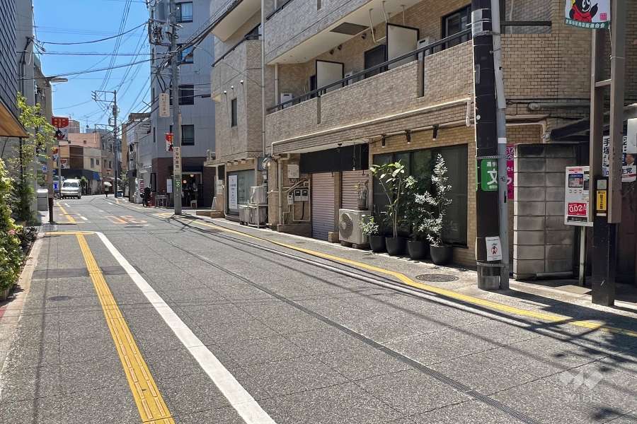 敷地東側の前面道路