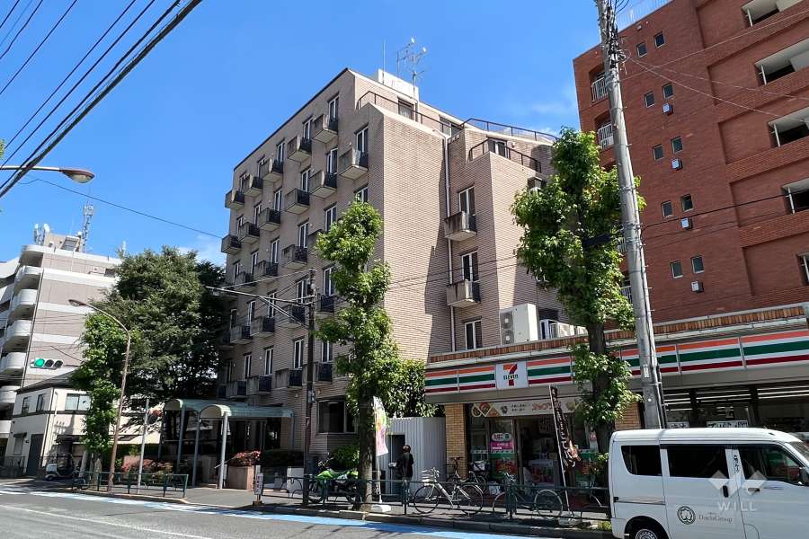 コスモリヴェール若林の外観(北西側から)