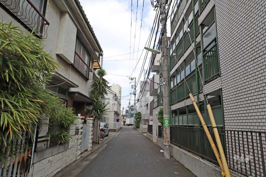 敷地北側の前面道路