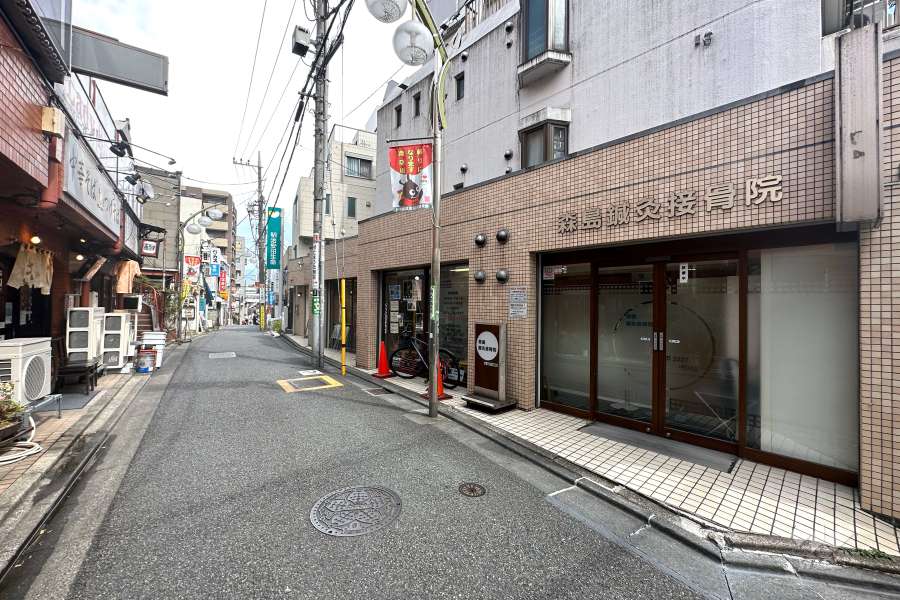 敷地北側の前面道路（西側から）