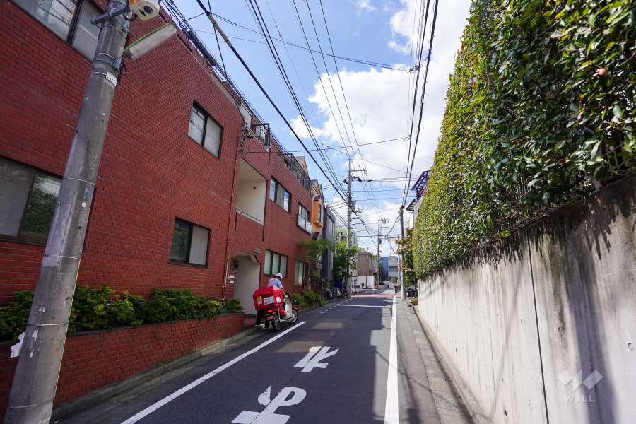 敷地南側の前面道路（東側から）