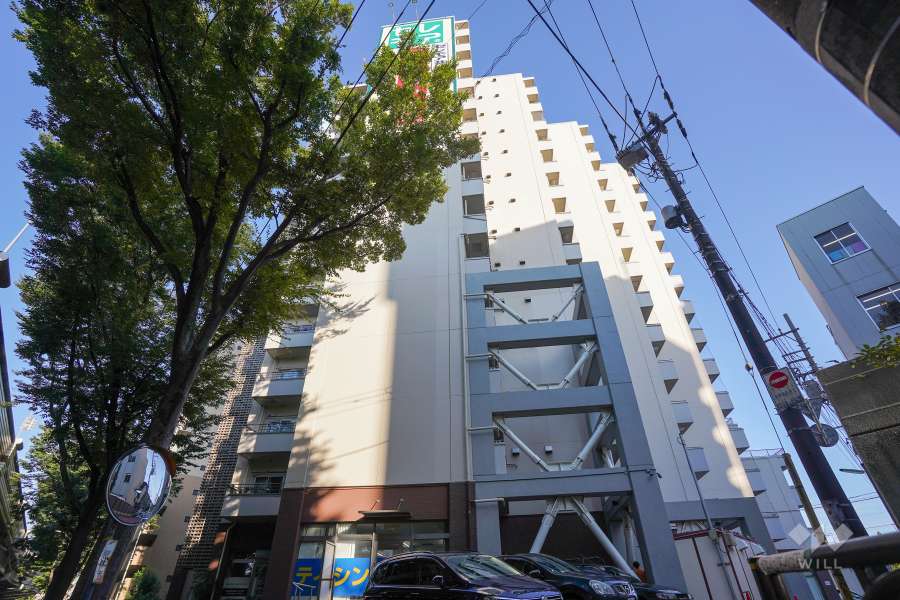 古河松原マンションの外観（北西側から）