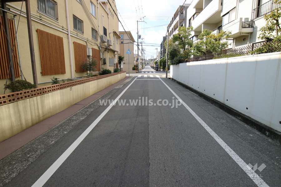 敷地南側の前面道路（東側から）