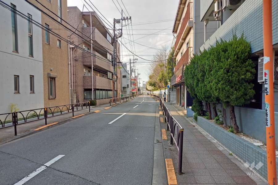 敷地西側前面道路